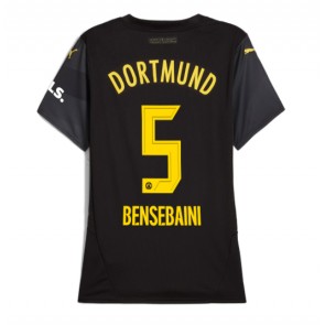 Billiga Borussia Dortmund Ramy Bensebaini #5 Bortatröja Dam 2024-25 Kortärmad